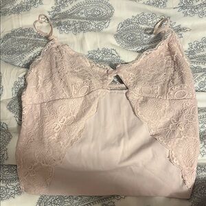 Garage Blush Lace Overlay Camisole